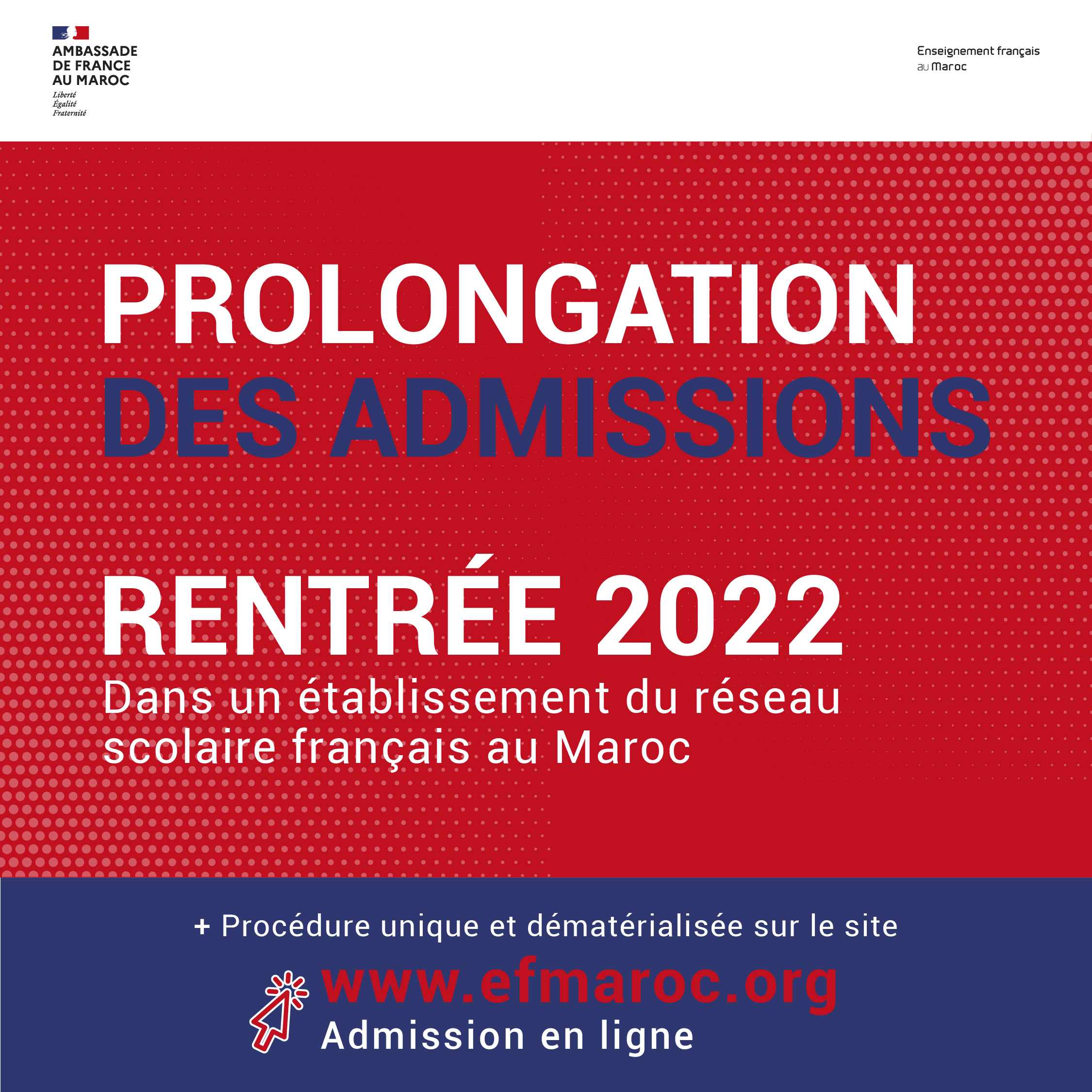 Campagne d’admission prolongée (rentrée 2022)